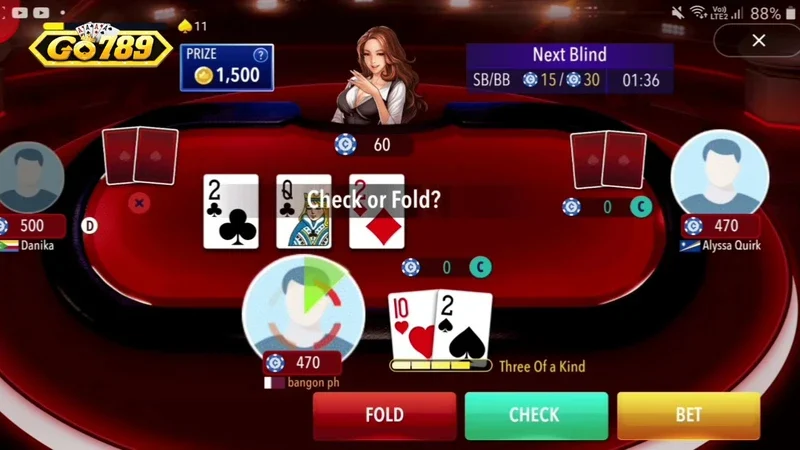 Tiến Lên Đếm Lá - Game Bài Giải Trí Trực Tuyến Hàng Đầu 1 Giao diện chơi tiến lên đếm lá GO789 với bàn cược trực tuyến